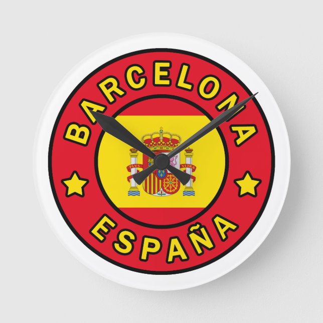 Barcelona España Round Clock (Front)