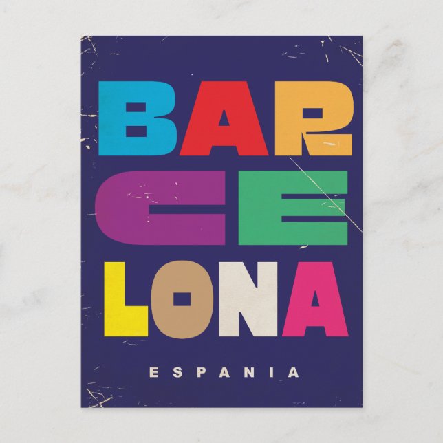 Barcelona Espania Postcard (Front)