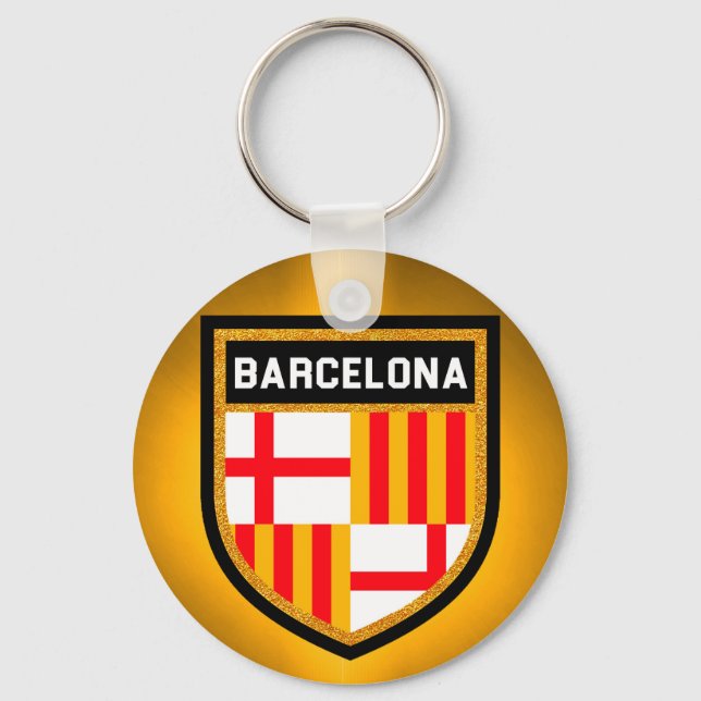 Barcelona Flag Key Ring (Front)