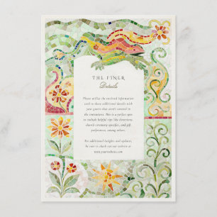 Barcelona Gaudí-Inspired Mosaic Wedding Enclosure Card