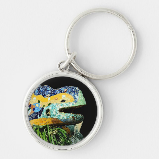 Barcelona, Gaudi - Lizard, Spain Key Ring (Front)