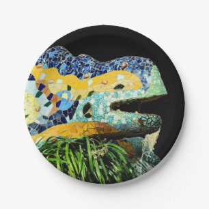 Barcelona, Gaudi - Lizard, Spain (party dinning) Paper Plate