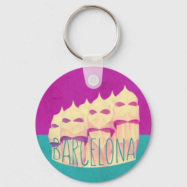 Barcelona Gaudi Paradise Key Ring (Front)