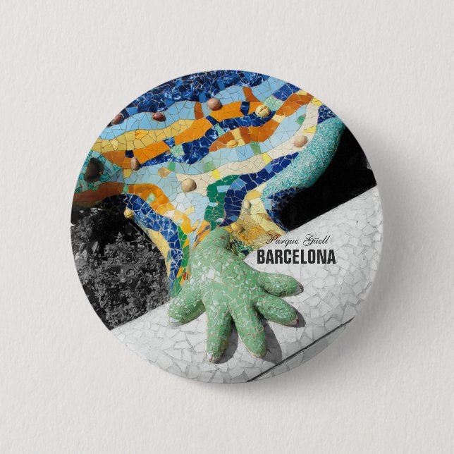 Barcelona Gaudi Park Guell 6 Cm Round Badge (Front)