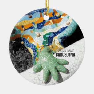 Barcelona Gaudi Park Guell Ceramic Tree Decoration