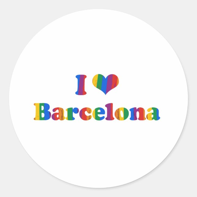 BARCELONA GAY PRIDE CLASSIC ROUND STICKER (Front)