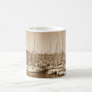 Barcelona Harbour - Sailboats - Mug