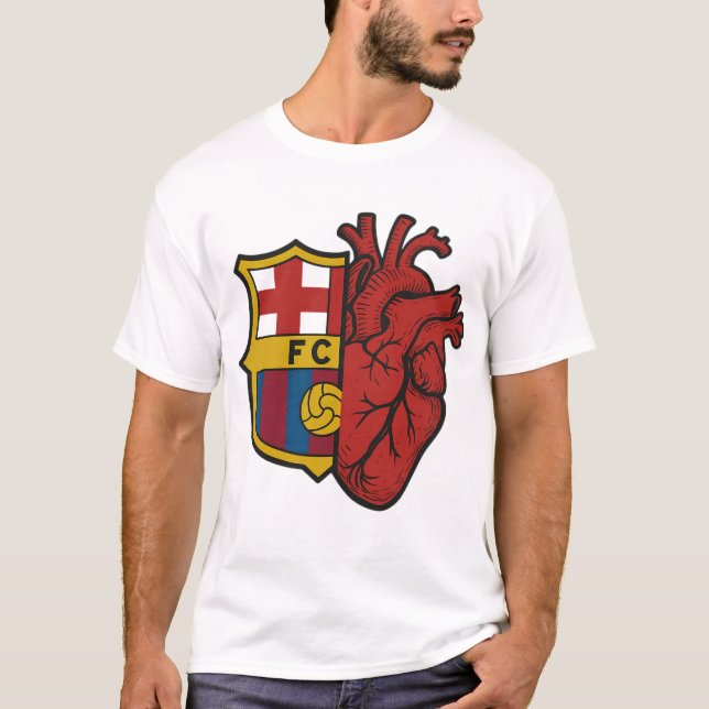 Barcelona Heart Fan T-Shirt  (Front)