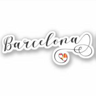 Barcelona Heart Flag