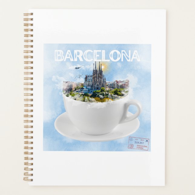 Barcelona in a Teacup – Sagrada Familia Skyline Planner (Front)