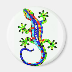 Barcelona lizard magnet