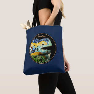 Barcelona Lizard & Park Guell, Catalonia / Gaudi T Tote Bag