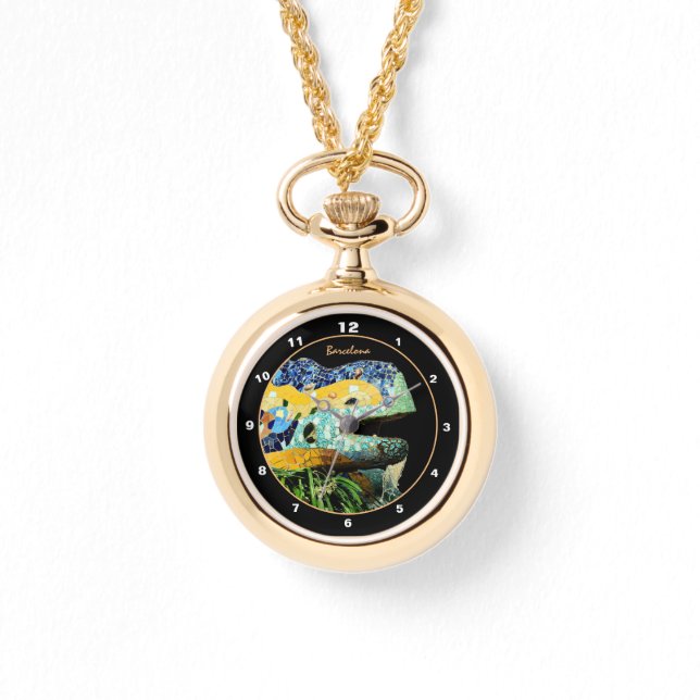 Barcelona Lizard & Park Guell, Catalonia / Gaudi   Watch (Front)