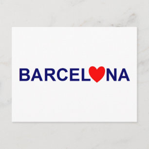 Barcelona love postcard
