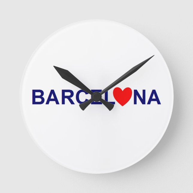 Barcelona love round clock (Front)