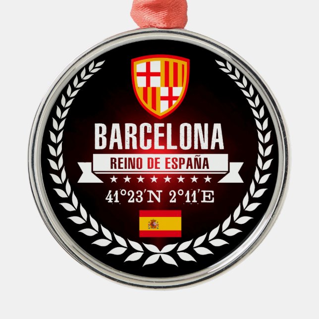 Barcelona Metal Tree Decoration (Front)