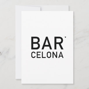 Barcelona - minimalistic typography card