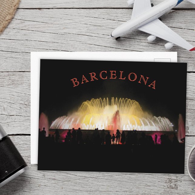 Barcelona Montjuic Magic Fountain at night Postcard (Creator Uploaded)