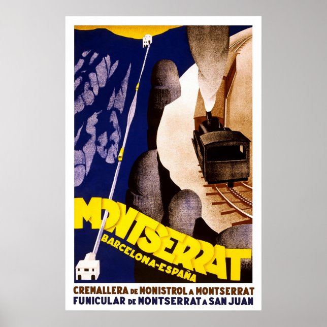 Barcelona Montserrat Spain Poster (Front)