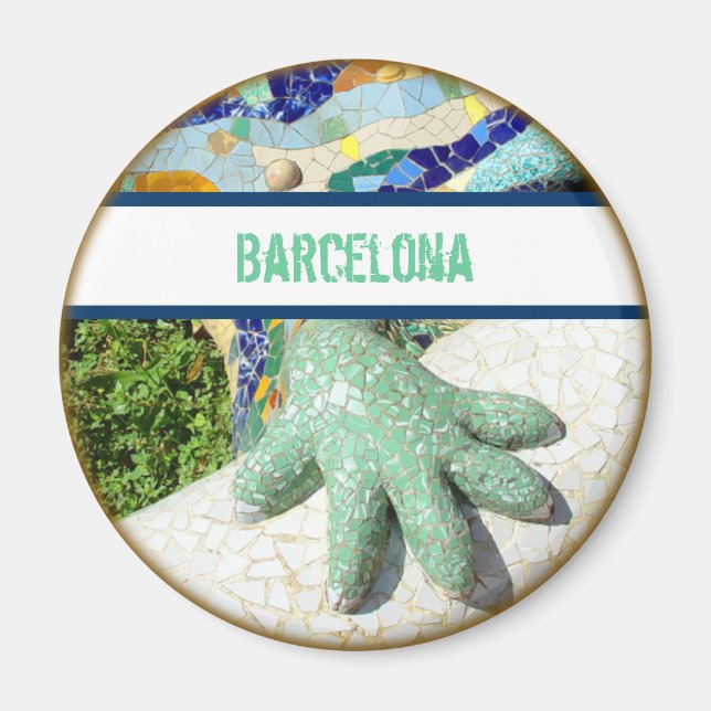 Barcelona Mosaic Lizard magnet (Front)