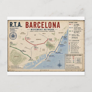 Barcelona Movement Network Postcard R.T.A.