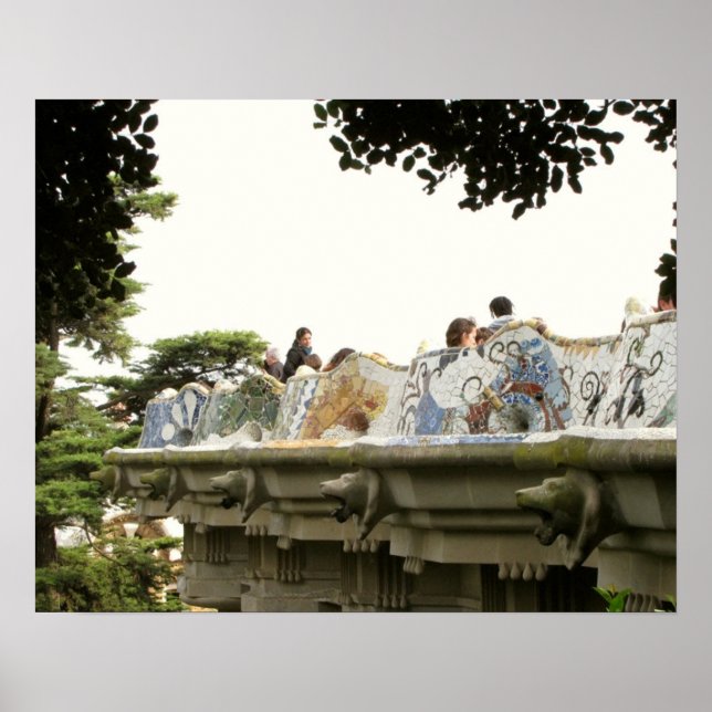 Barcelona. Parc Guell. Poster (Front)