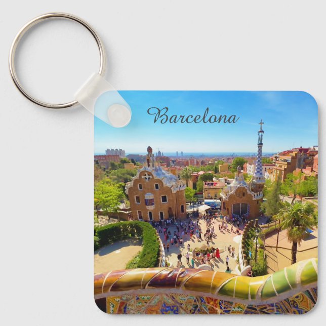 Barcelona, Park Guell Key Ring (Front)