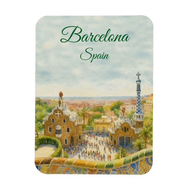 Barcelona Park Guell Magnet (Vertical)