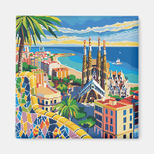 Barcelona, Park Guell, Sagrada Familia, Souvenir
