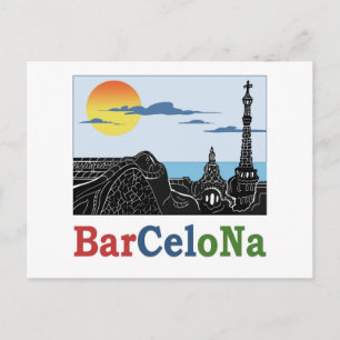 Barcelona Parque Güell Postcard