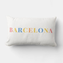 Barcelona Pastel Colour Design Pillow