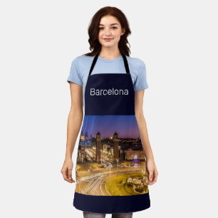 Barcelona Plaza de Espana Catalonia Spain Sunset Apron