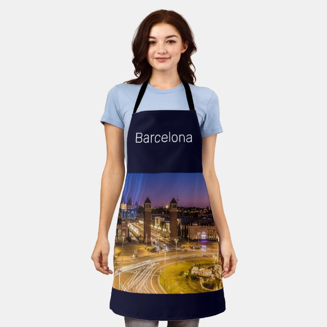 Barcelona Plaza de Espana Catalonia Spain Sunset Apron (Worn)