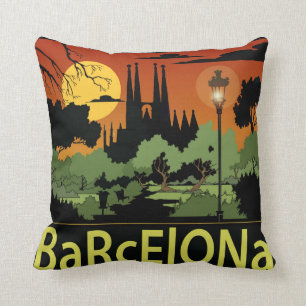 Barcelona Polyester Throw Pillow 16" x 16"