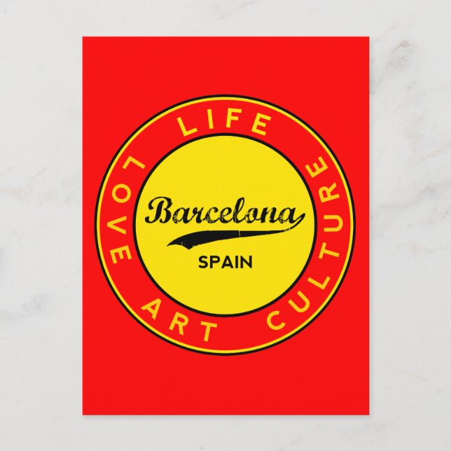 Barcelona Postcard (Front)