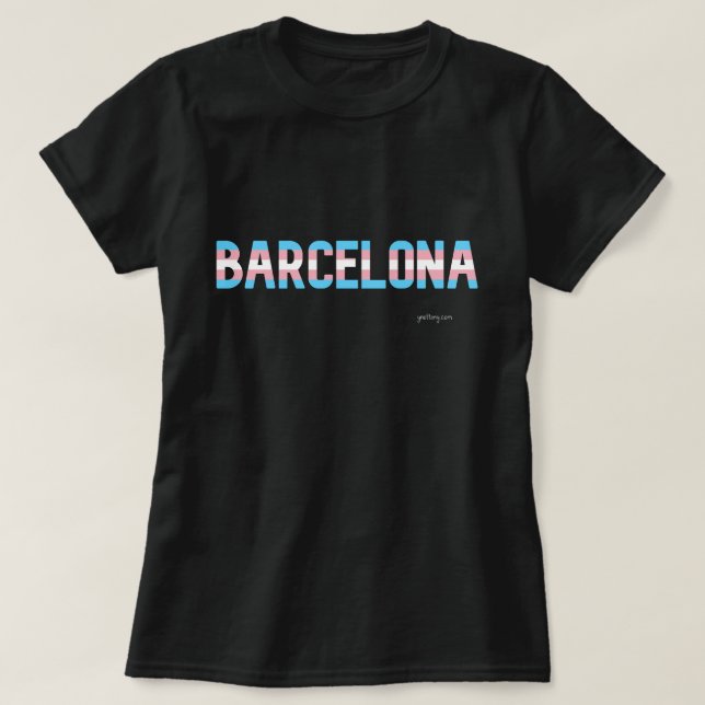 Barcelona Pride Transgender Flag T-Shirt (Design Front)