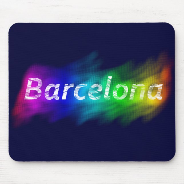 Barcelona Proud City Mouse Mat (Front)