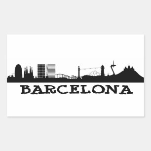 Barcelona Rectangular Sticker