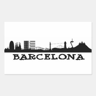 Barcelona Rectangular Sticker
