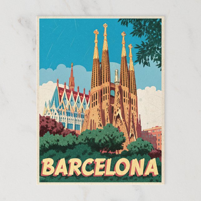 Barcelona Retro Postcard (Creator Uploaded)