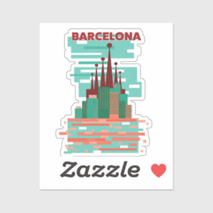 Barcelona retro Travel poster