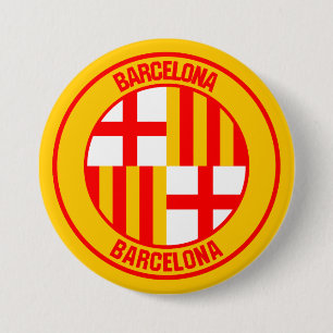 Barcelona Round Emblem 7.5 Cm Round Badge