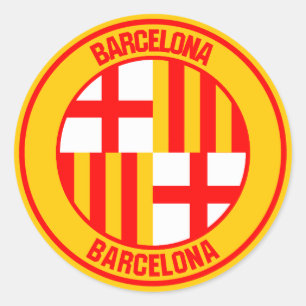 Barcelona Round Emblem Classic Round Sticker