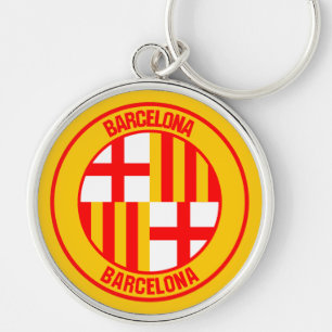 Barcelona Round Emblem Key Ring