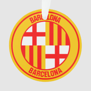 Barcelona Round Emblem Ornament