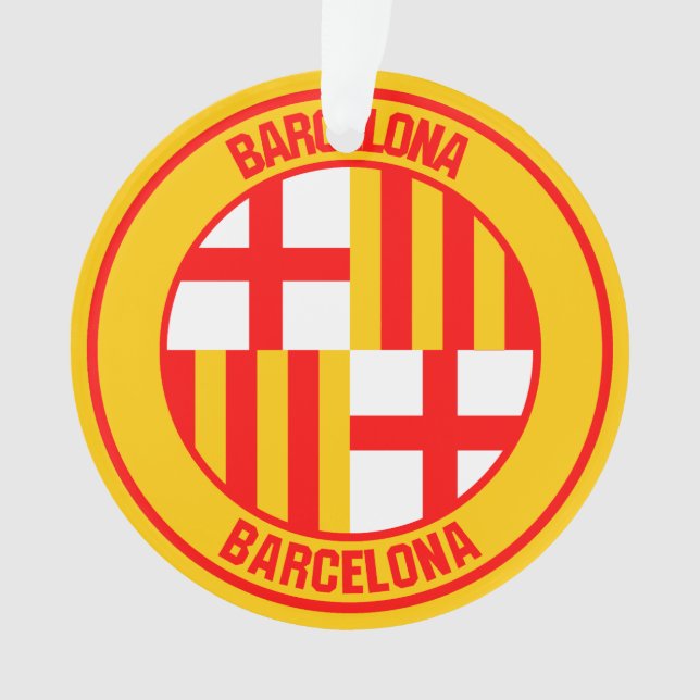 Barcelona Round Emblem Ornament (Front)