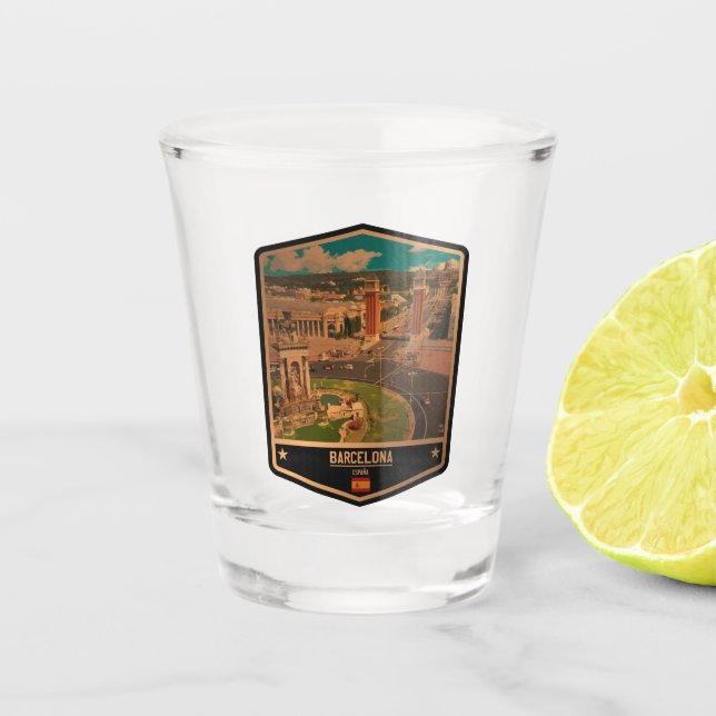 Barcelona Shot Glass (Front)