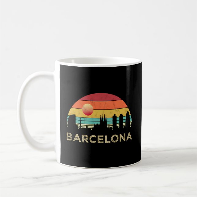 Barcelona Skyline Coffee Mug (Left)