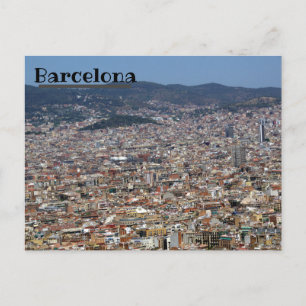 Barcelona Skyline Postcard