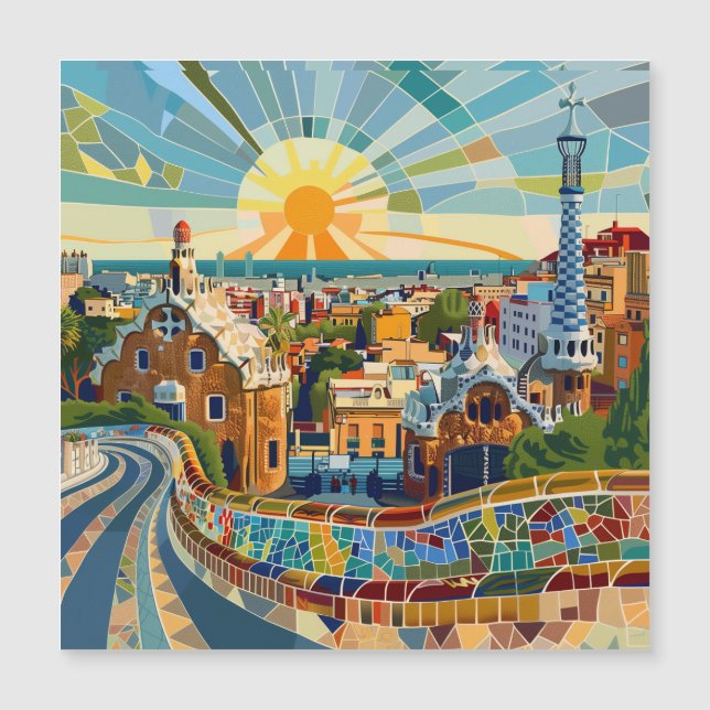 Barcelona Souvenir Imán (Front)